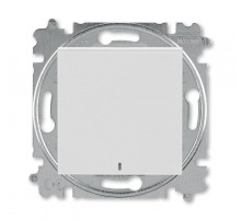 ABB Levit Серый / белый Выключатель кнопочный 1-кл. с подсветкой  3559H-A91447 16W  2CHH599147A6016  ABB