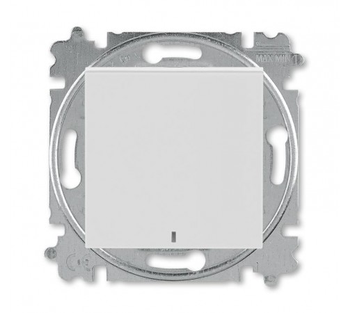 ABB Levit Серый / белый Выключатель кнопочный 1-кл. с подсветкой  3559H-A91447 16W  2CHH599147A6016  ABB