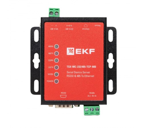 Преобразователь RS-232/485 в Ethernet, Modbus TCP/RTU/ASCII TSX TSX-MC-232/485-TCP-MBEKF