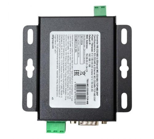 Преобразователь RS-232/485 в Ethernet, Modbus TCP/RTU/ASCII TSX TSX-MC-232/485-TCP-MBEKF