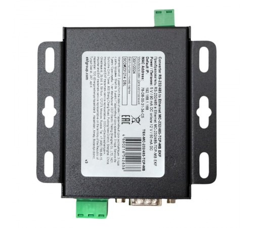Преобразователь RS-232/485 в Ethernet, Modbus TCP/RTU/ASCII TSX TSX-MC-232/485-TCP-MBEKF