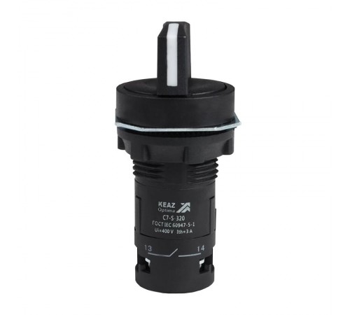 Переключатель 3 положения OptiSignal Compact D22 C7-S-320 черный 2НО XB7ND33  362168  КЭАЗ