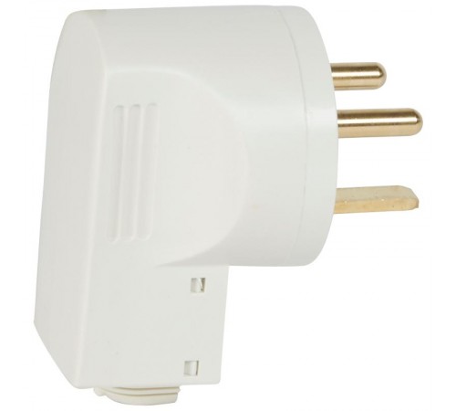 Вилка угловая сил. 2К+З 20А бок. сл.кость  055152  Legrand