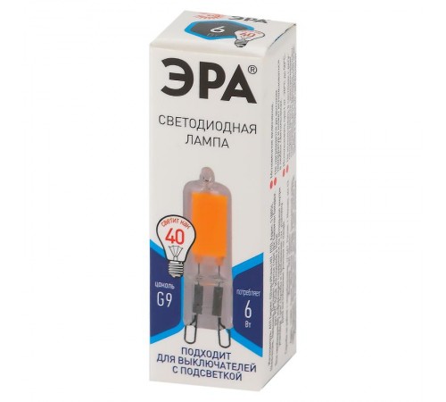 Лампа светодиодная STD LED JCD-6W-GL-840-G9 G9 6Вт капсула  Б0049086  ЭРА