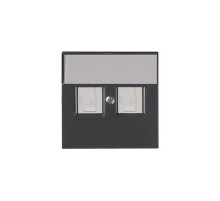 Накладка телекоммуникационной розетки, Impressivo, антрацит  1819DC-81   2TKA00001109  ABB