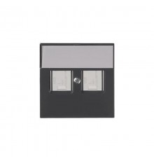 Накладка телекоммуникационной розетки, Impressivo, антрацит  1819DC-81   2TKA00001109  ABB