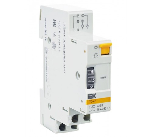 Таймер ТО47 освещения 16А 230В на DIN-рейку   MTA30-16  IEK