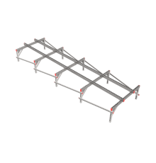 Опорная конструкция для установки оборудования TECHNORAPTOR 1200х4000 тип 2  KM-TR-SSEI-1200-4000-2  КМ - профиль