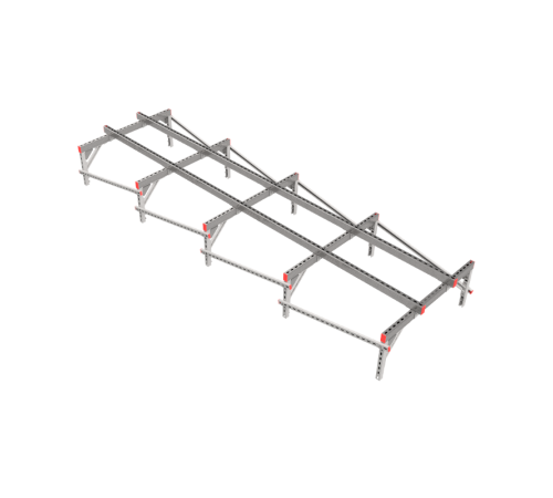 Опорная конструкция для установки оборудования TECHNORAPTOR 1200х4000 тип 2  KM-TR-SSEI-1200-4000-2  КМ - профиль