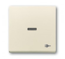 Клавиша для механизма 1-клавишного выключателя, с прозрачной линзой, c символом ""ВИЛКА"" Future/Axcent/Carat/Династия, антрацит"  2CKA001751A3158 