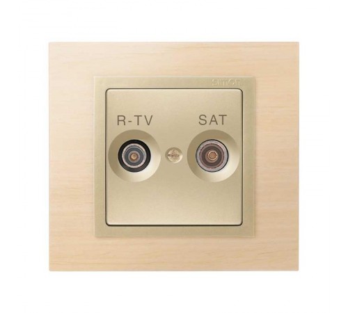 Simon 82 Накладка для спутниковых радио-телевизионных розеток, S82, S82N, шампань  82097-34  Simon