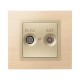 Simon 82 Накладка для спутниковых радио-телевизионных розеток, S82, S82N, шампань  82097-34  Simon