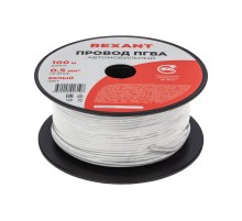Провод ПГВА REXANT 1х0.50 мм, белый, бухта 100 м 01-6511  REXANT