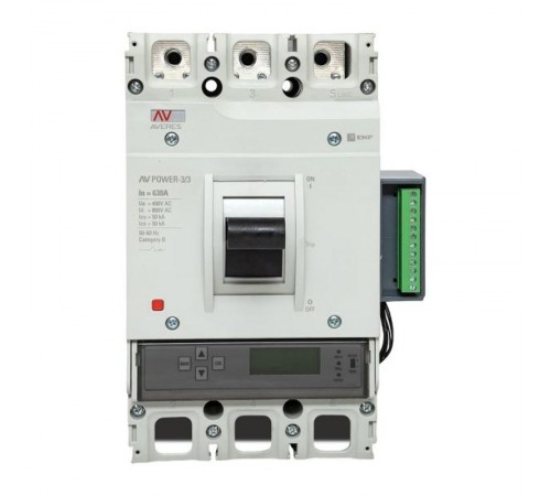 Выключатель автоматический AV POWER-3/3 630А 50kA ETU6.2  mccb-33-630-6.2-av  EKF