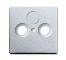 Накладка (центральная плата) для TV-R-SAT розетки, серия solo/future, цвет серебристо-алюминиевый  1724-0-4262   2CKA001724A4262  ABB