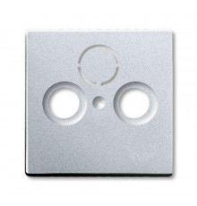 Накладка (центральная плата) для TV-R-SAT розетки, серия solo/future, цвет серебристо-алюминиевый  1724-0-4262   2CKA001724A4262  ABB