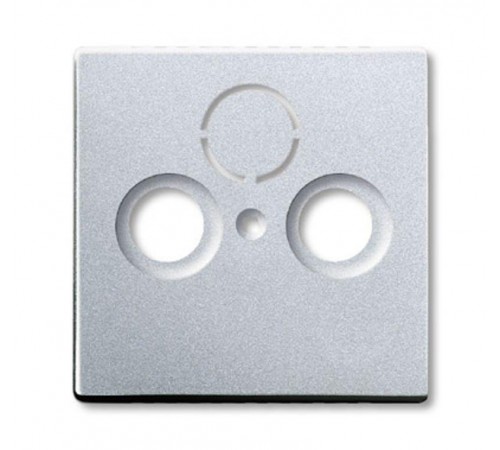 Накладка (центральная плата) для TV-R-SAT розетки, серия solo/future, цвет серебристо-алюминиевый  1724-0-4262   2CKA001724A4262  ABB