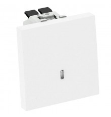 Переключатель одноклавишный с контрольной подсветкой 10A 250В 1 модуль, 45х45мм белый  6120938  OBO Bettermann