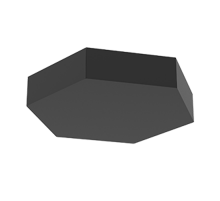 Блок Gexus 520х600 Solid подвесной RAL9005 черный муар  V4-R0-90.0009.GXS-0010  VARTON