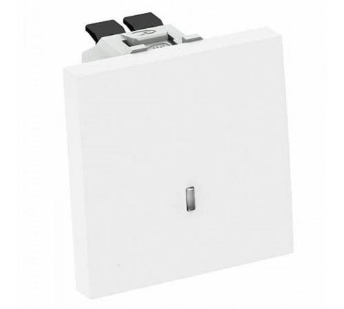 Переключатель одноклавишный с контрольной подсветкой 10A 250В 1 модуль, 45х45мм белый  6120938  OBO Bettermann