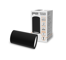 Светильник  Basic, накладной, под лампу GU5.3, черный 1/20/60  HD063  Gauss