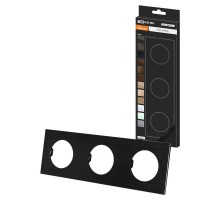 Рамка тройная агат, алюминий, шлифованный, "Байкал"   SQ1819-0262  TDM