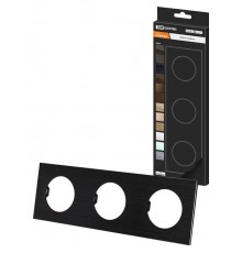 Рамка тройная агат, алюминий, шлифованный, "Байкал"   SQ1819-0262  TDM