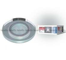 Светильник декор.встр "Peonia" DLS-P106 GU5.3 CHROME/SILVER GU5.3. арматура металл, хром. / стекл, серебро.  09994  Fametto