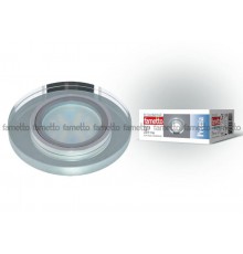 Светильник декор.встр "Peonia" DLS-P106 GU5.3 CHROME/SILVER GU5.3. арматура металл, хром. / стекл, серебро.  09994  Fametto