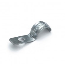 Скоба металлическая однолапковая усиленная противопожарная СМОУ d14-15 мм отв. d 6,5 мм (100шт/2000шт уп/кор)  PR13.02423  Промрукав