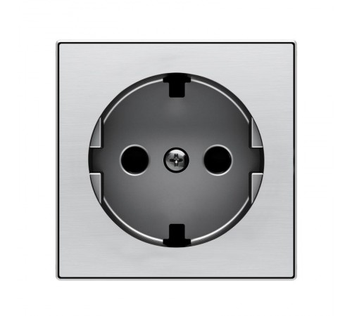 Накладка для розетки SCHUKO с плоской поверхностью, серия SKY, цвет нержавеющая сталь2CLA858890A1401 ABB