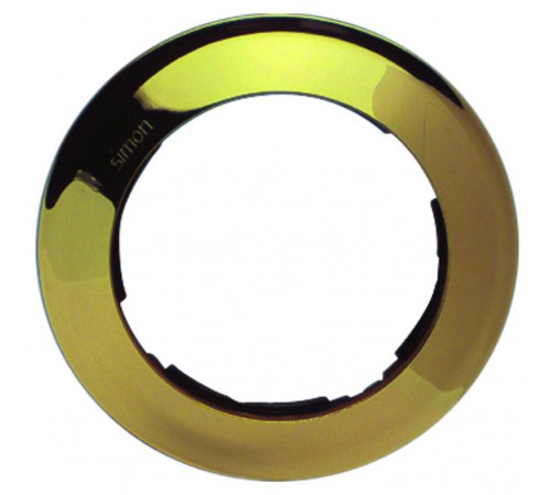 Simon 88 Рамка декоративная, 4 поста, круг в круге, S88, золото  88640-36  Simon