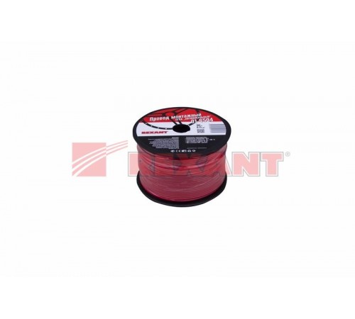 Провод ПГВА REXANT 1х0.75 мм, красный, бухта 100 м 01-6504  REXANT