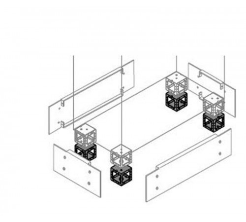 Элемент угловой цоколя H=100мм (4шт)  ZN1010  ABB