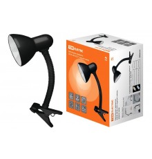 Светильник настольный прищепка 40Вт ЛН/КЛЛ/LED Е27 черный глянец  SQ0337-0026  TDM