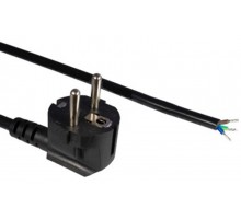 Кабель с вилкой PWC-SHM-OE-1.8-BK Schuko (open end), длиной 1.8м (3x0.75 кв.мм), цвет черный  229244  Hyperline