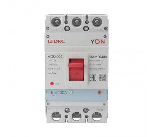 Авт. выкл. YON MGS400 3P 320-400A 60kA  MGS400S-3TAMF0400  DKC