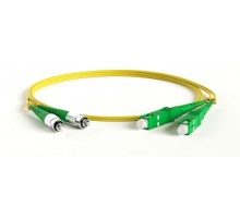 Патч-корд FC-D2-9-FC/AR-SC/AR-H-10M-LSZH-YL волоконно-оптический (шнур) SM 9/125 (OS2), FC/APC-SC/APC, 2.0 мм, duplex, LSZH, 10 м  238597  Hyperline