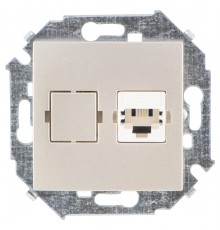 Simon 15 Шампань Розетка телефонная RJ11, винт. зажим  1591480-034  Simon