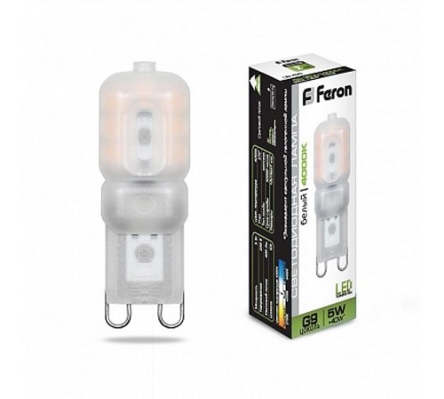 Лампа светодиодная LB-430 (5W) 230V G9 4000K 16x47mm  25637  FERON