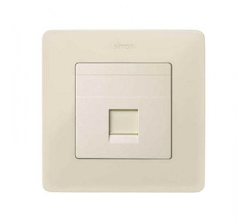 Simon 82 Адаптер со шторками на 1 коннектор UTP (RJ45), FTP (RJ45), RJ12, AMP, S82, S82N, S82 Detail, слонова  82005-31  Simon