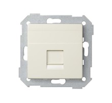 Simon 82 Адаптер со шторками на 1 коннектор UTP (RJ45), FTP (RJ45), RJ12, AMP, S82, S82N, S82 Detail, слонова  82005-31  Simon