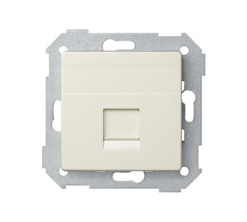 Simon 82 Адаптер со шторками на 1 коннектор UTP (RJ45), FTP (RJ45), RJ12, AMP, S82, S82N, S82 Detail, слонова  82005-31  Simon