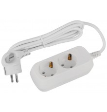 Удлинитель электрический ЭРА UDL-16-215-E Greenline 2 розетки с заземлением 1,5м ПВС 3x1мм2   Б0065079  ЭРА