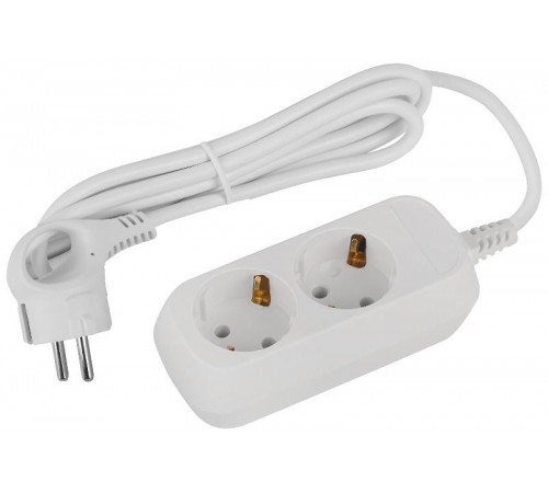 Удлинитель электрический ЭРА UDL-16-215-E Greenline 2 розетки с заземлением 1,5м ПВС 3x1мм2   Б0065079  ЭРА