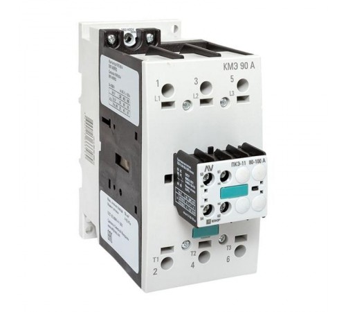 Комплект КМЭ 90А 400В АС с дополнительными контактами 1НО+1НЗ EKF AVERES  ctr-s-90-00-400-av-22  EKF