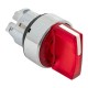 Механизм исполнительный переключателя ХB4 красный на 2 положения с фиксацией, с подсветкой с короткой ручкой IP65  XB4BD2FL-R-65  EKF