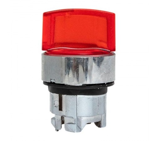 Механизм исполнительный переключателя ХB4 красный на 2 положения с фиксацией, с подсветкой с короткой ручкой IP65  XB4BD2FL-R-65  EKF