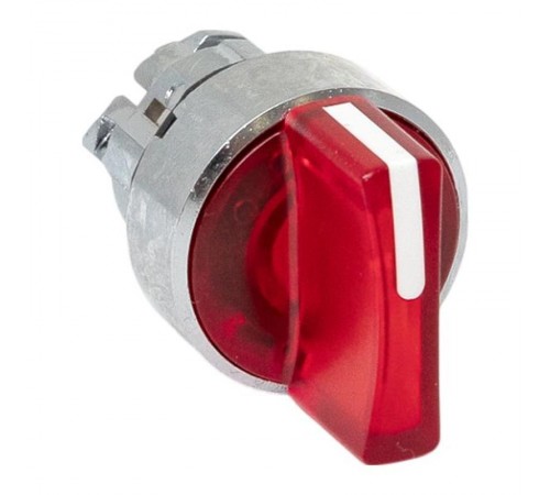 Механизм исполнительный переключателя ХB4 красный на 2 положения с фиксацией, с подсветкой с короткой ручкой IP65  XB4BD2FL-R-65  EKF