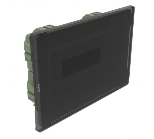 Practibox3 встраиваемый прозрачная дверь 1х12м земля+нейтраль  401752  Legrand
